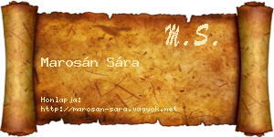 Marosán Sára névjegykártya