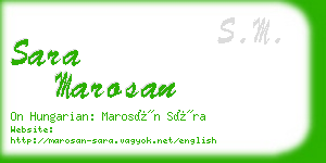 sara marosan business card